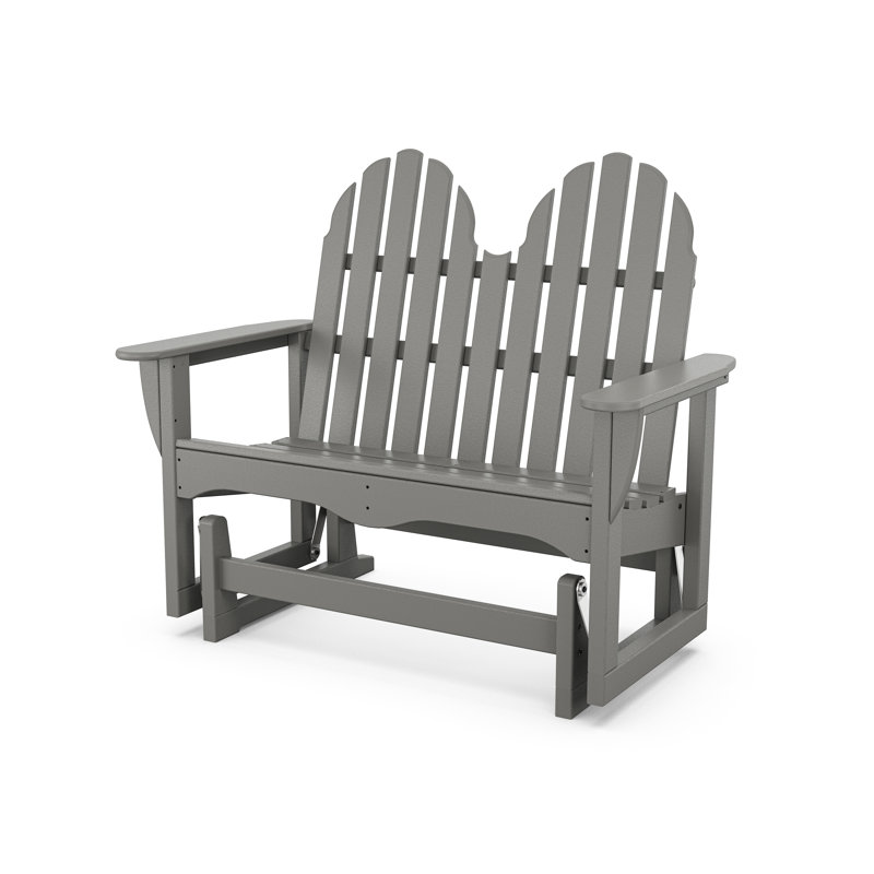 Fauteuil oscillant classique 48 po POLYWOOD Adirondack, Gris ardoise