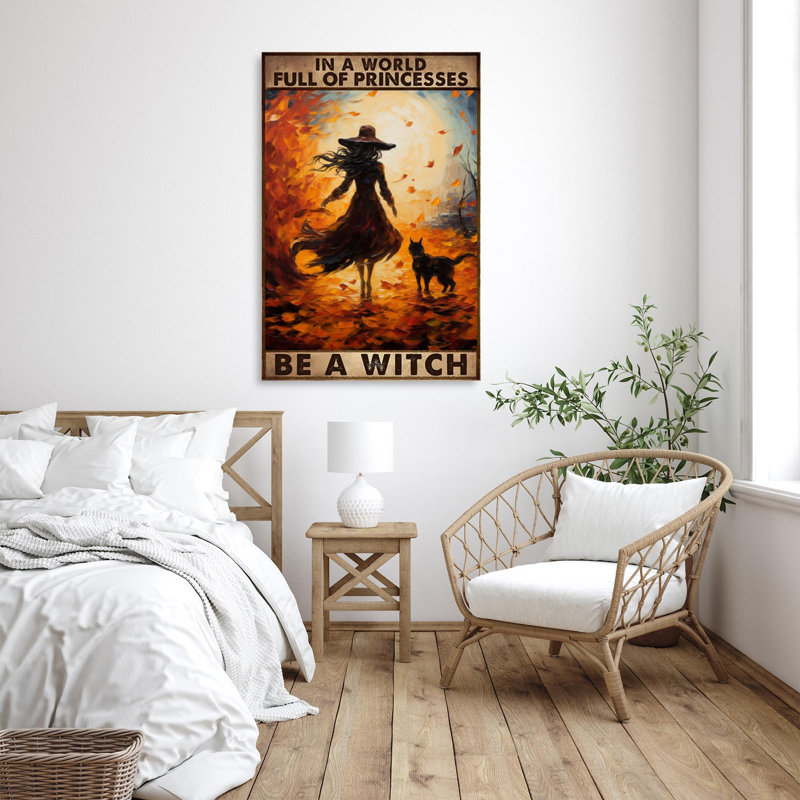 «Woman Be A Witch», impression sur toile, H 14 po x l 11 po x P 1,25 po