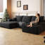 Canapé modulaire rembourré en tissu désossé de style moderne minimaliste pour le salon, canapé d'angle à siège profond, aucun assemblage requis-1196925927-1196925926-1196925922