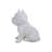 Sitting White Terrier Dog Statue