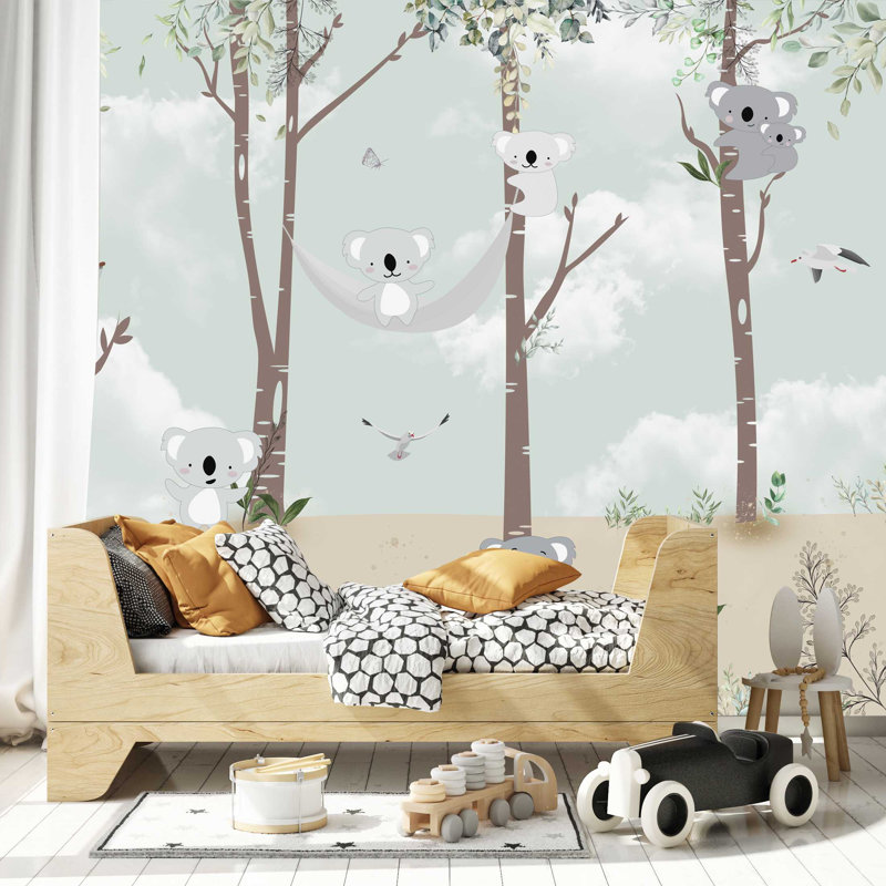Papier peint mignon avec imprimé de panda, L 27,96 po x l 39 po