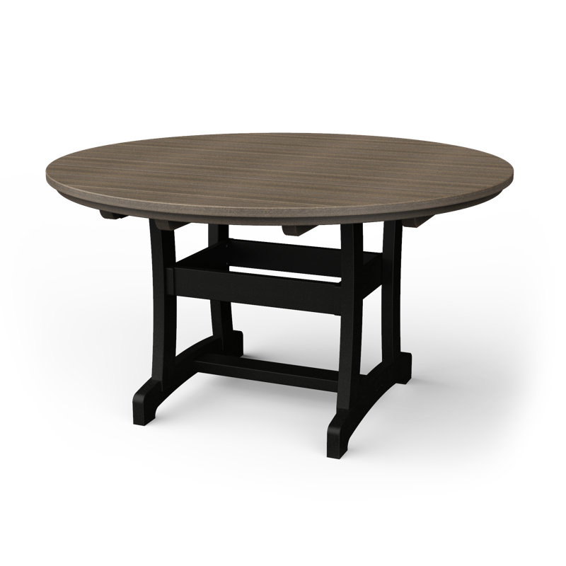Table de salle à manger Stella, H 54 po x l 54 po x P 54 po, Gris côtier / noir