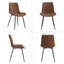 Chaise de salle à manger rembourrée avec pieds en acier au carbone (ensemble de 4)-124568719-124579587