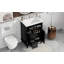Meuble-lavabo 24 po avec lavabo, meuble-lavabo avec un tiroir rabattable et deux tiroirs, tablette réglable, bois massif et panneau de fibres à densité moyenne-1572291803