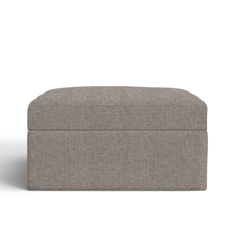 Hartig Upholstered Ottoman, Drusky Twig Sustain® Basketweave