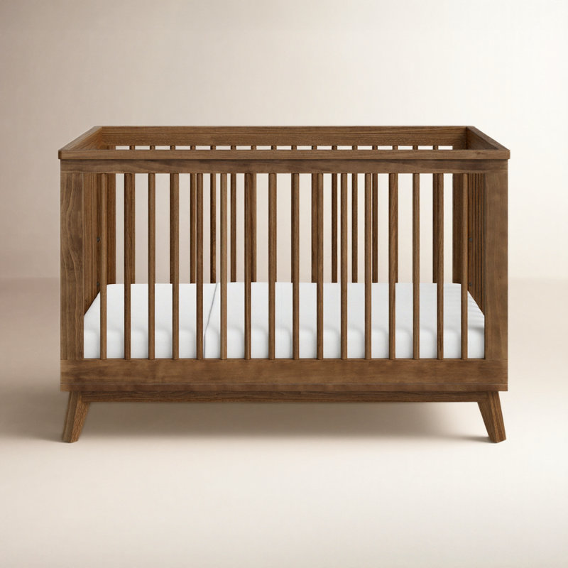 Scoot 3-in-1 Convertible Crib, Natural Walnut