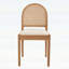 Ensemble de 2 chaises d'appoint en rotin, avec dossiers et pieds en bois-335358257-335358262