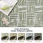 Tapis turc à motif écossais à poils longs d'extérieur écossais vert / crème pour patio, terrasse, porche ou entrée-361867505-362206742