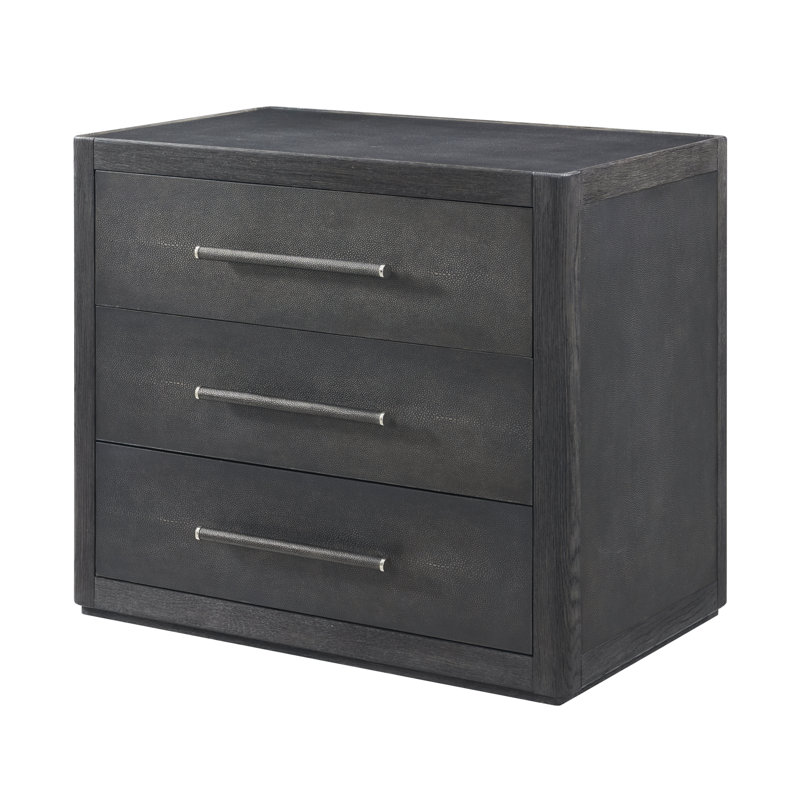 Maxwell 3 - Drawer Nightstand, Obsidian