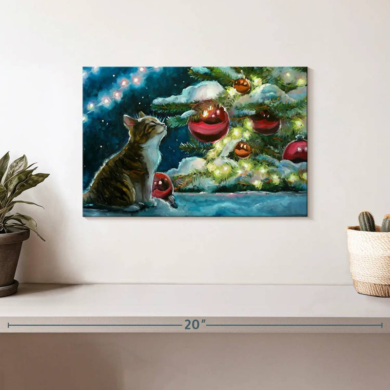 Chat de Noël, H 8 po x l 12 po