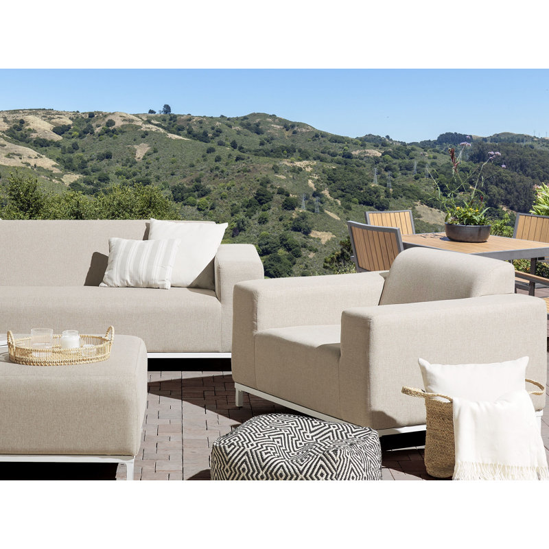 Eleene Outdoor Lounge Chair, Beige