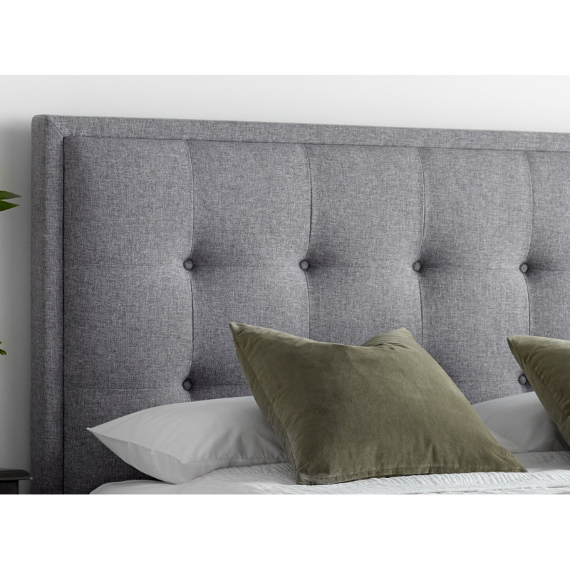 Leendert Upholstered Ottoman Storage Bed, Grey, Kingsize (5')