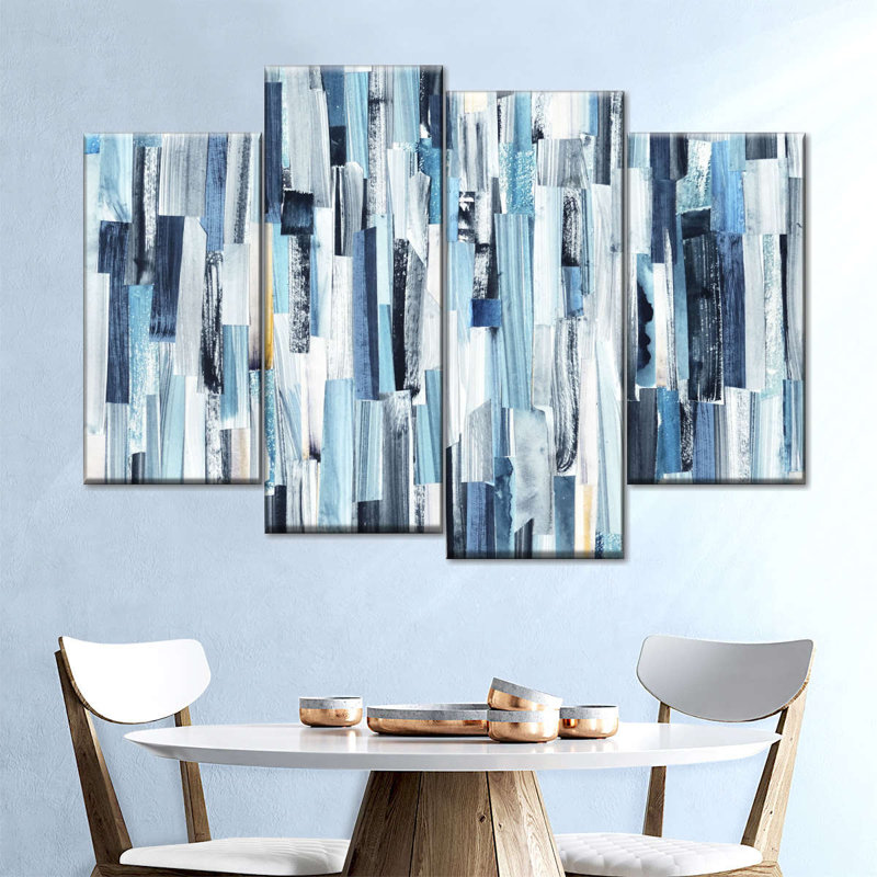 Art mural abstrait vertical, reproduction d'art sur toile, H 36 po x l 22 po x P 1 po