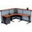 L-Shaped Synthetic Laminate Reception Desk with Power Outlet-1771637984