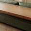 Bureau rectangulaire en bois massif noyer clair-109694230