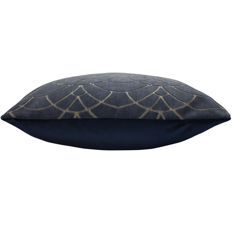 Geometric Square Cushion, Ink