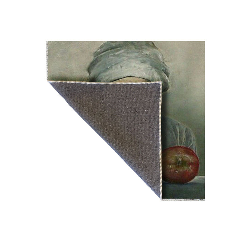 Tapis décoratif lavable pastel pomme et fille, Sous-tapis rectangulaire 4 pi 7 po x 6 pi 7 po inc