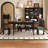 Solid Wood Oak black Dining Table-107560763