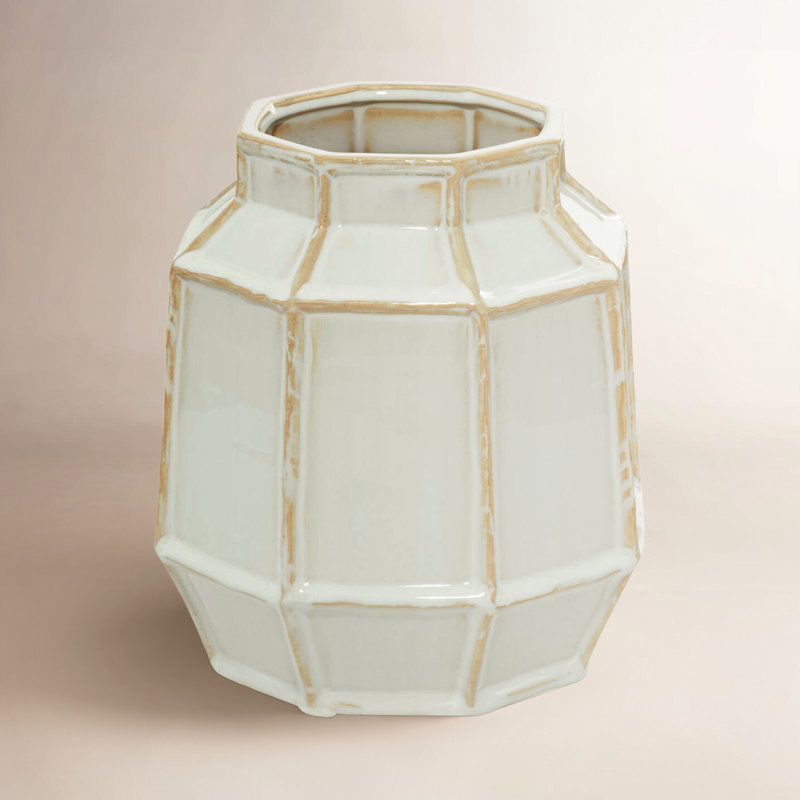 Allonia Handmade Stoneware Table Vase, 9" H x 8" W x 8" D