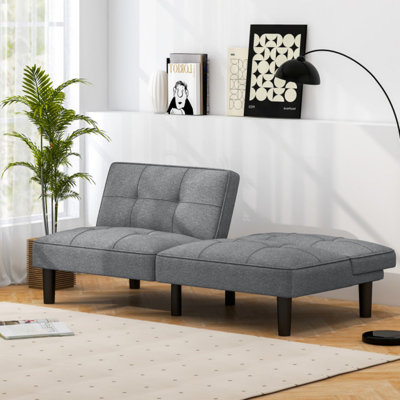 Canapé-lit convertible à futon pliant avec dossier réglable à 6 positions