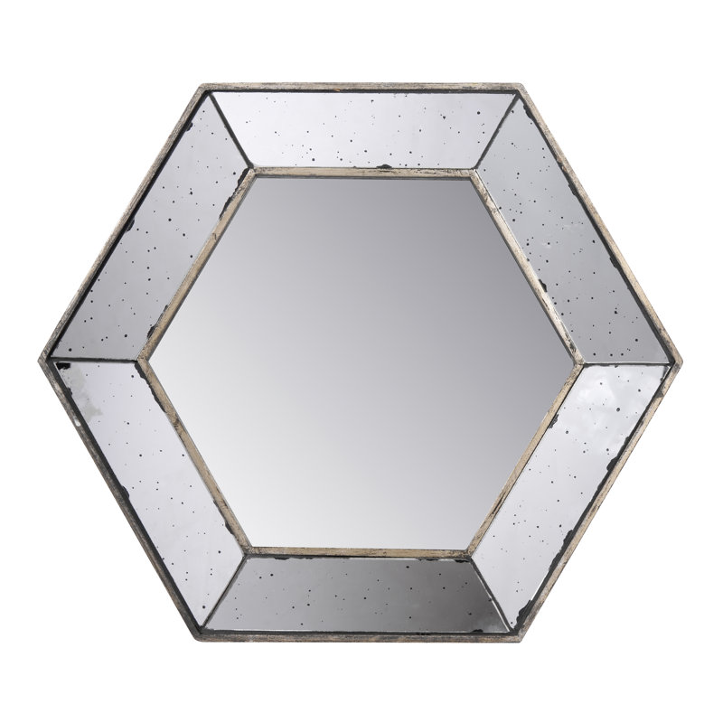 Miroir mural hexagonal de 21 po x 18 po Home Decor Home, 18,79 po x 22 po