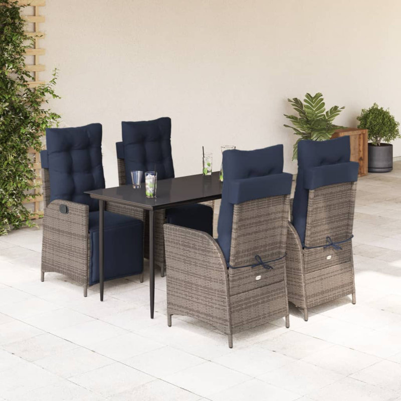 Table rectangulaire 5 pièces Vidaxl
