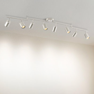 8-Light Adjustable LED Track Lighting Fixture with Colour Temperature Control