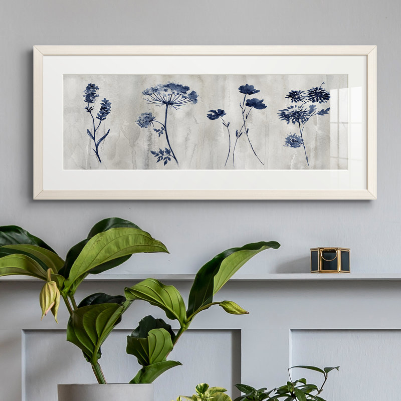 Peinture sur papier encadrée