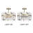 Iola 5-Light 18.5" Brushed Silver-ish Champagne Semi Flush Mount 