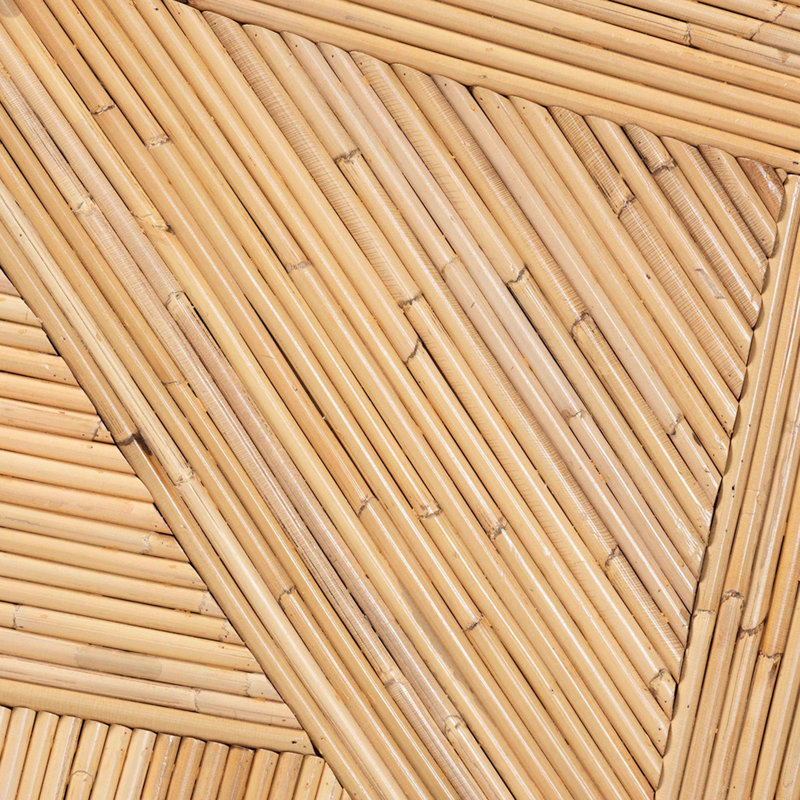 Table d'appoint moderne en rotin naturel, H 17,7 po x l 23,6 po x P 23,6 po