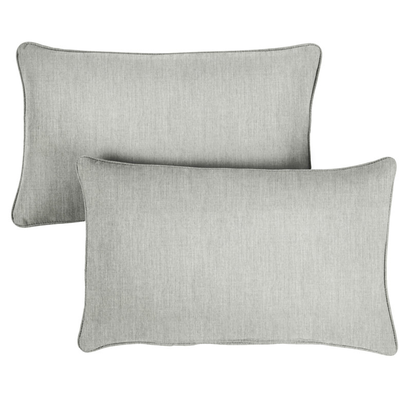 Sunbrella® Outdoor Reversible Throw Pillow, Canvas Granite Sunbrella® Canvas
