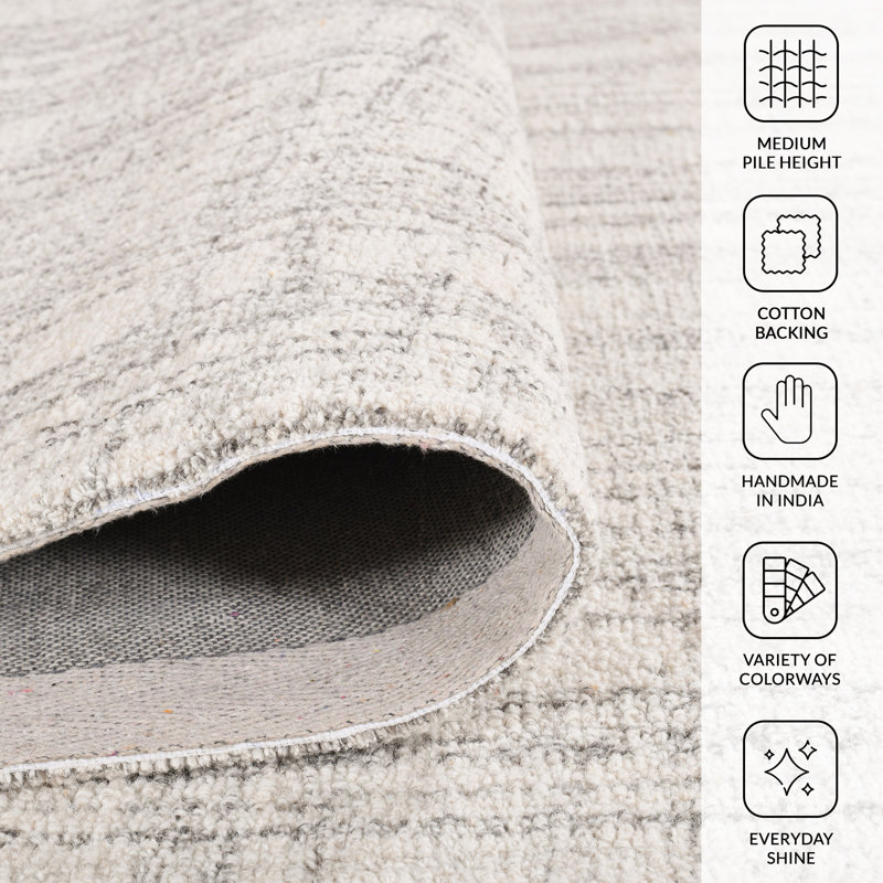 Hand Tufted Wool Indoor Rug, Rectangle 7'6" x 9'6"