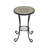 Patio Side Table With Shelf,Brown+Black