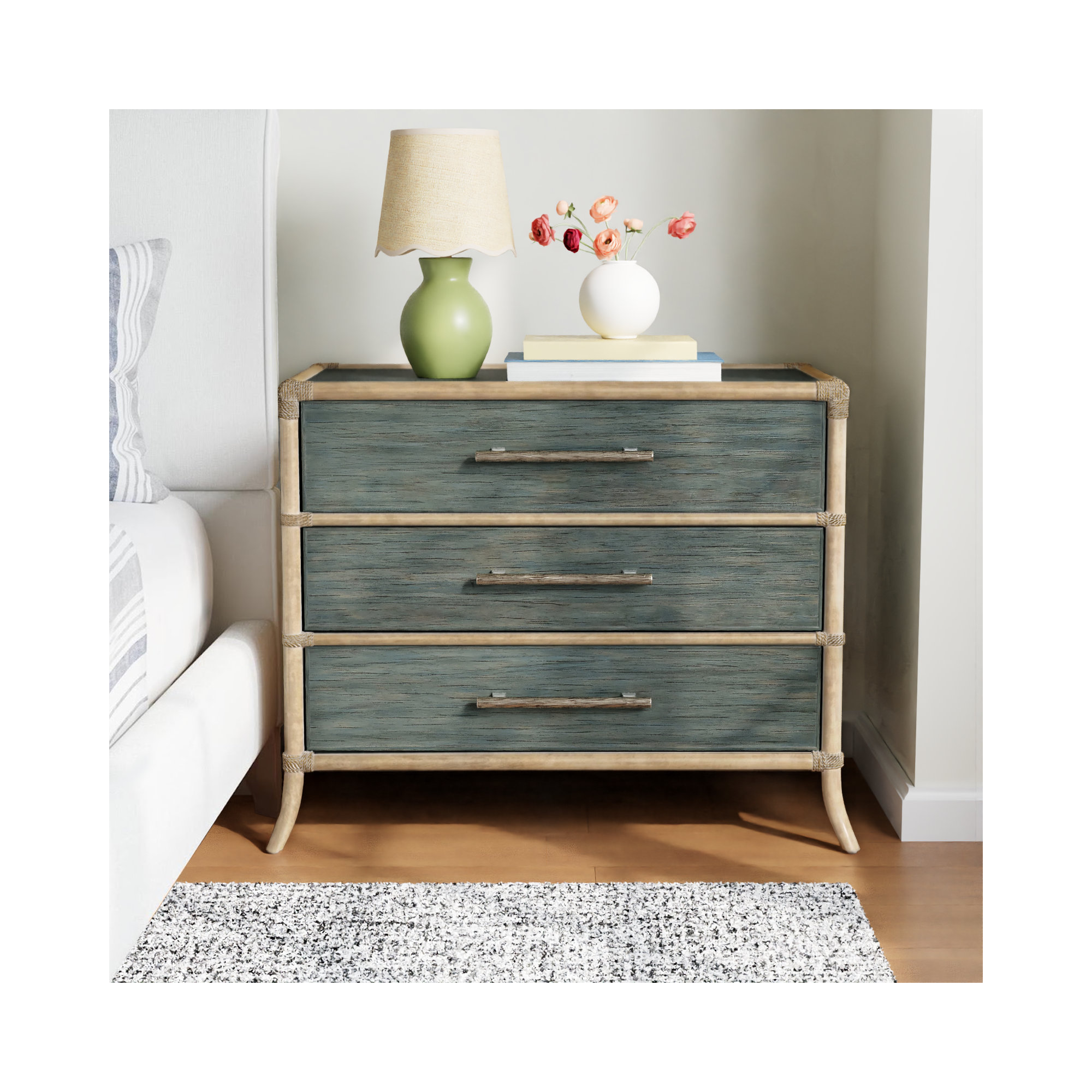 Retreat 3 - Drawer Nightstand, Blue