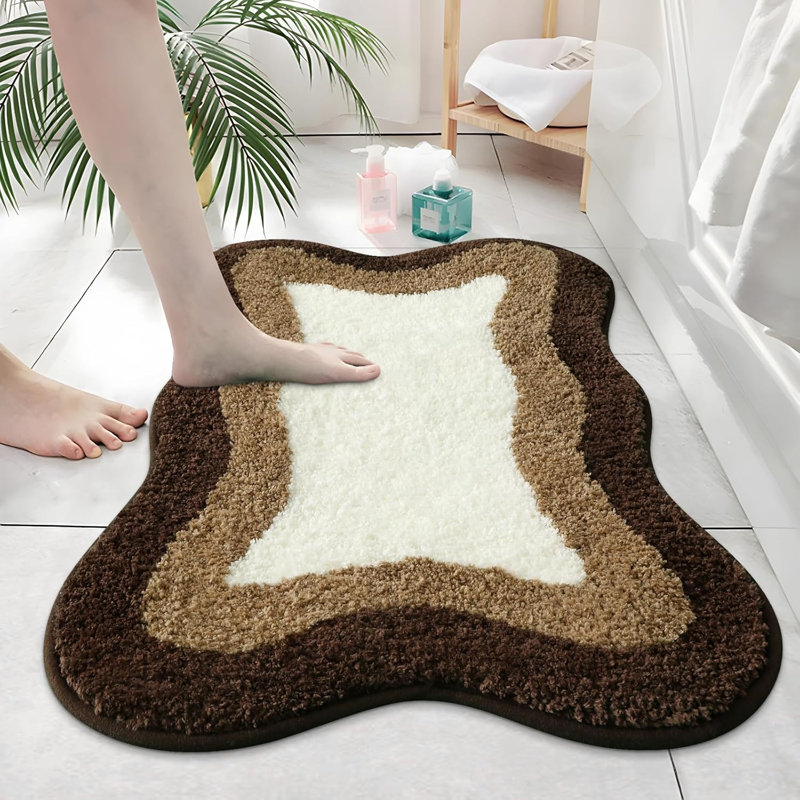 Luxury Extra Soft Brown Bathroom Rugs