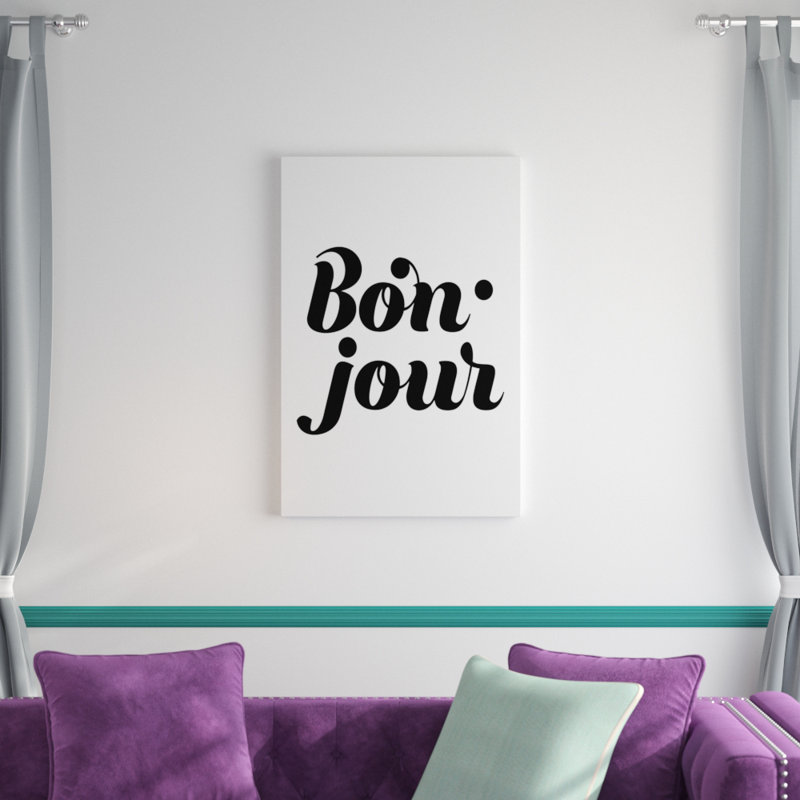 «La Vie II», art textuel sur toile, H 36 po x l 24 po
