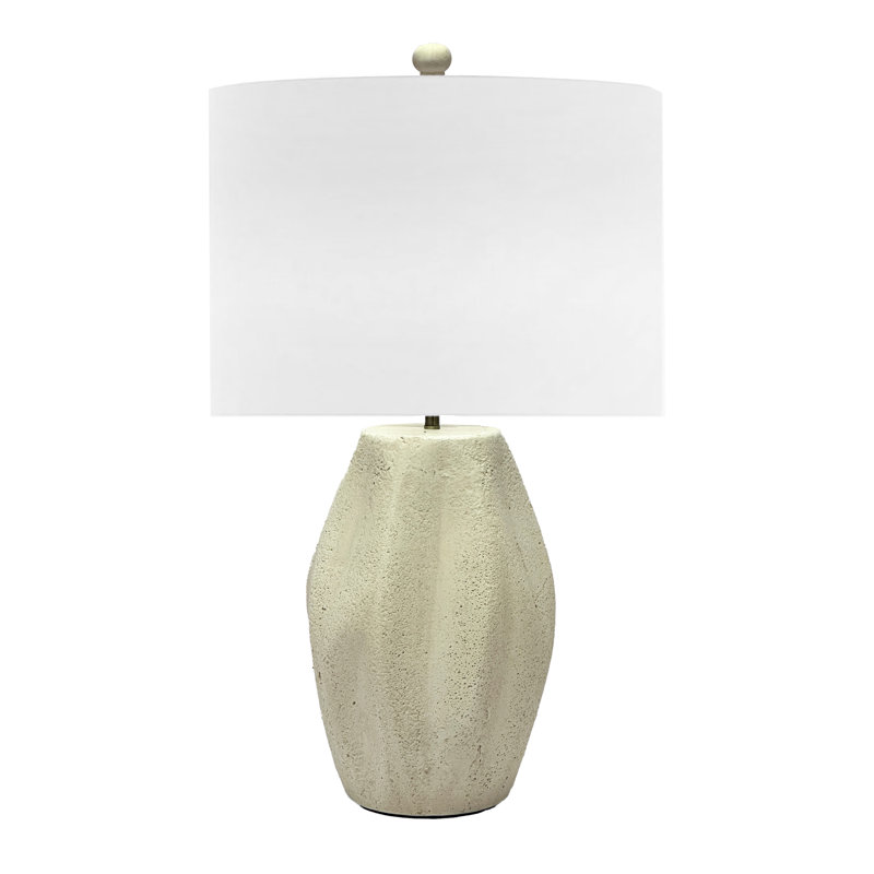 Milo - 25" Table Lamp - Limestone finish
