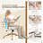 Linen Blend Swivel Office Chair Adjustable Height With Wood Armrests For Home Office And Living Room-514817316