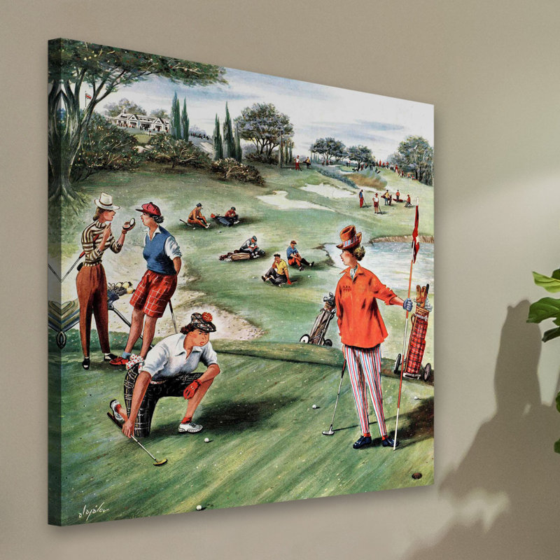 No Playing Through by Constantin Alajalov - Wrapped Canvas Painting, 45cm H x 45cm W