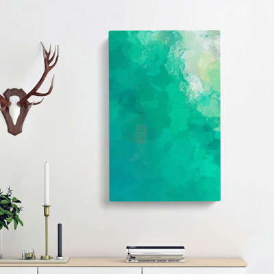 Green Ocean In Abstract - Wrapped Canvas