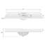 Comptoir de salle de bain en quartz blanc pur 67 po Ariel avec rebord à onglet de 1,5 po d'épaisseur avec lavabo simple ovale et dosseret