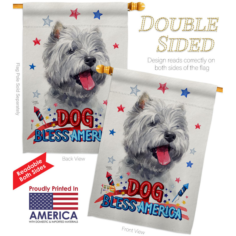 Drapeau de maison Westie 40 x 28 po Westie