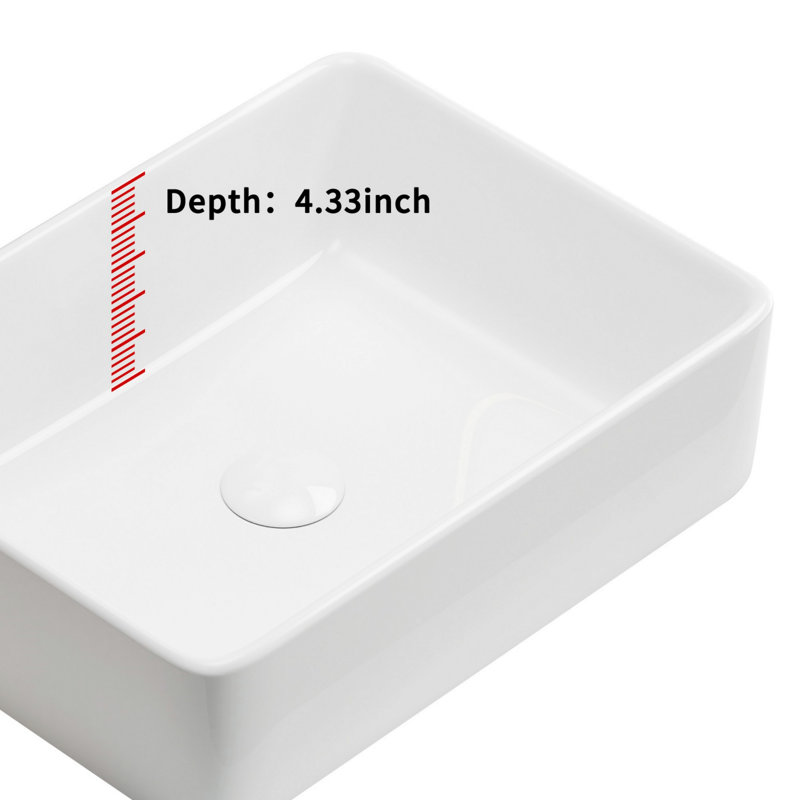 Modern Vessel Sink, Rectangle Bathroom Sink