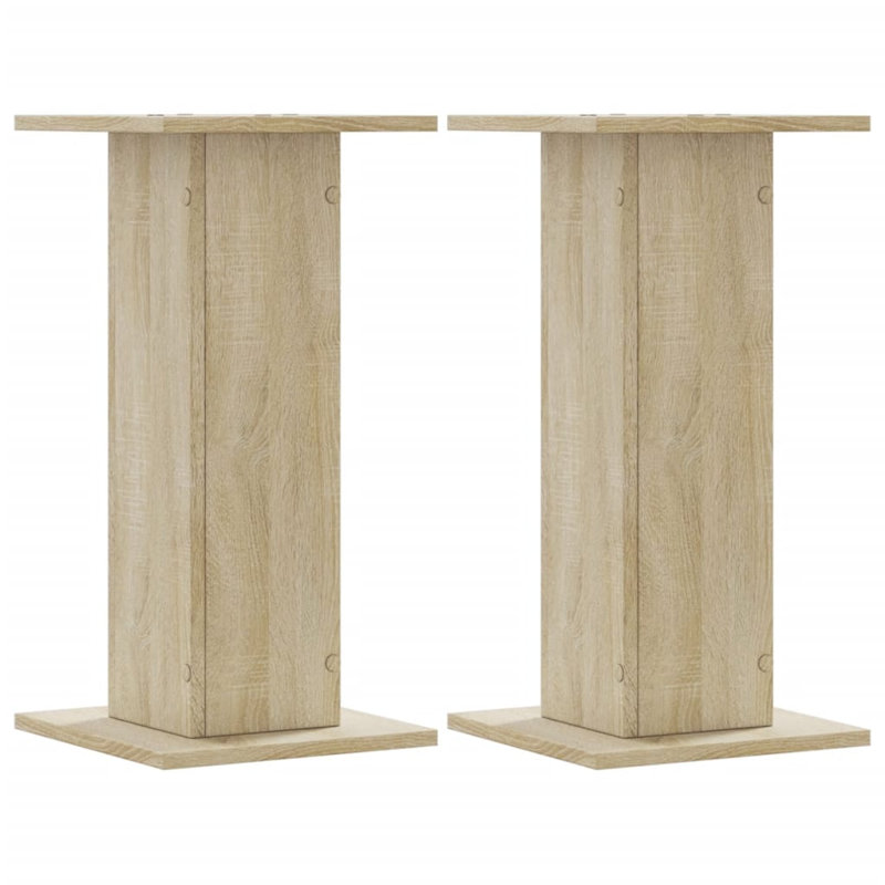  Speaker Stands Living Room Speaker Floor Stand 2 Pcs Engineered Wood