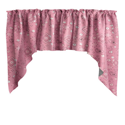 Cotton Blend Paisley Swag Window Valance