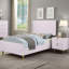 Table de chevet 2 tiroirs rose ultrabrillant