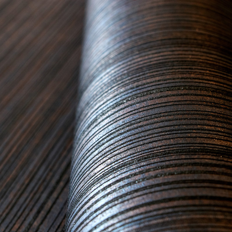Universe Collection Jupiter Metallic Stripe Design Wallpaper Roll, Dark Blue