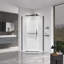 Porte de douche, avec verre trempé de 1/4 po (6 mm) pour porte de douche de salle de bain, 36 x 36 x 72 po (non incluse)