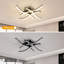 Liara LED Ceiling Light, Curved Design 4 Built-In LED Boards Flush Mount Light-1690590527-1732322678
