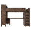 Grand lit mezzanine en bois avec garde-robe, rangement pour bureau et tête de lit avec port USB, brun-1354015946